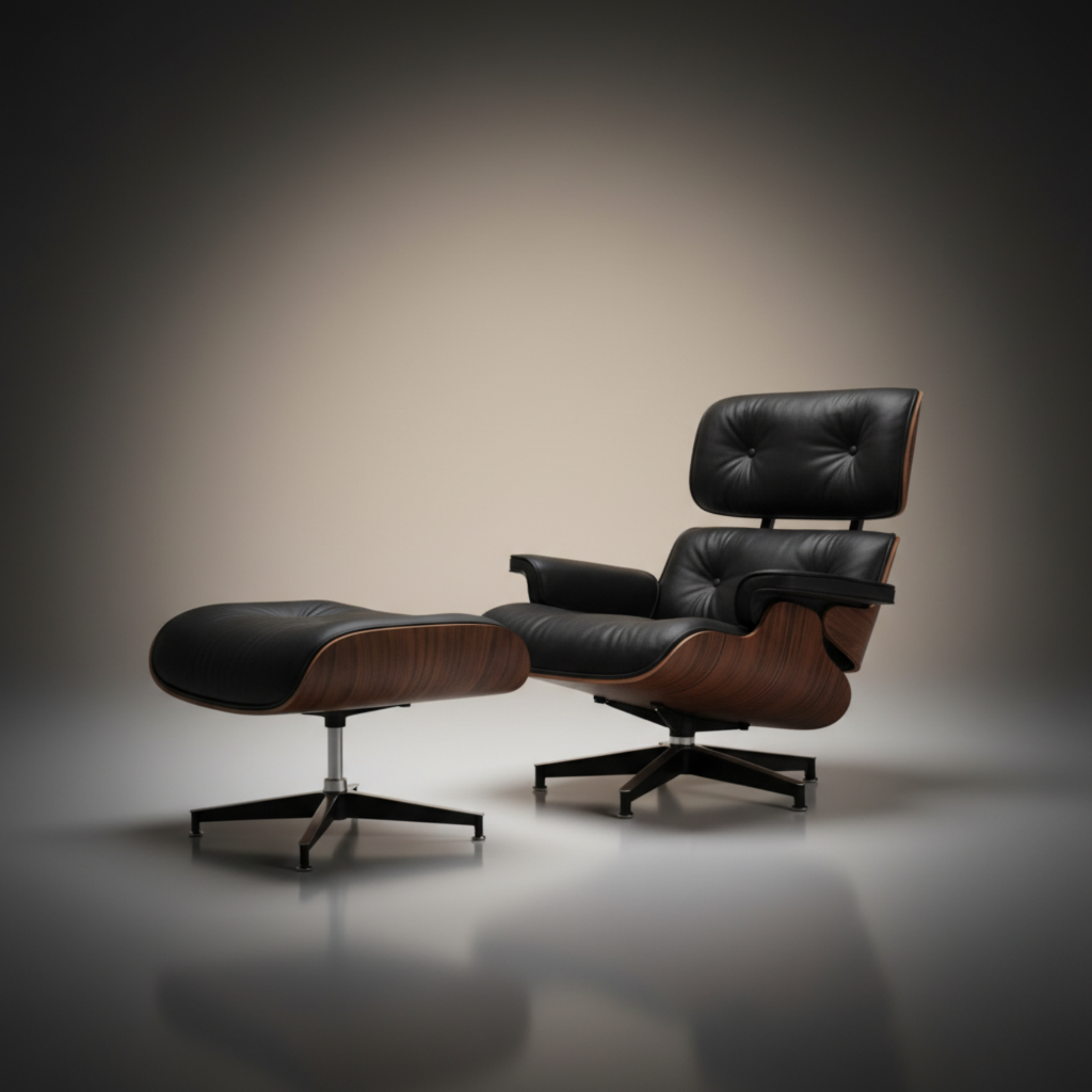 Black Walnut Lounge Chair in perfect lighting