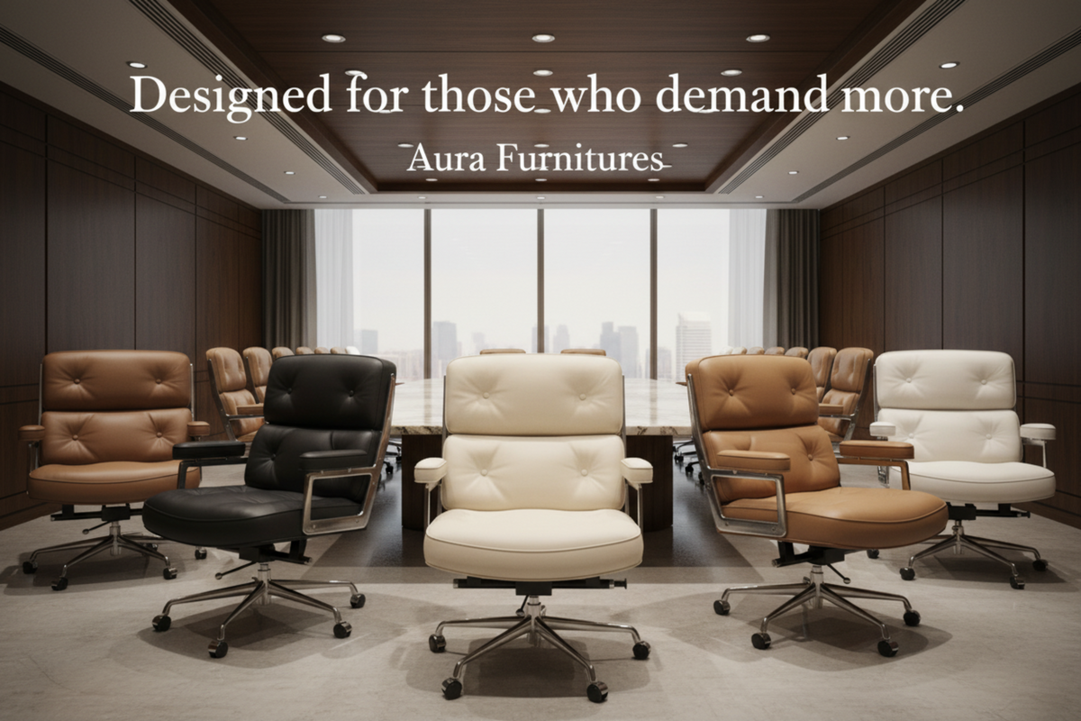 A modern conference room with multiple upholstered executive-lobby-office-chair-es104