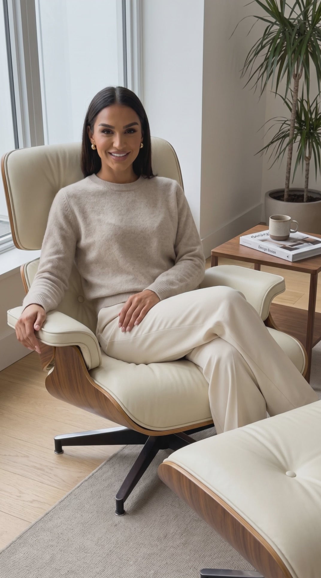eames_xl_lounge_chair_ottoman_walnut_wood_ivory_white_1 video